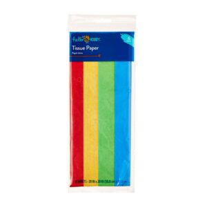 Hello Hobby Primary Multicolor Tissue Paper Squares, 20" x 20", 6 Sheets - Image 3