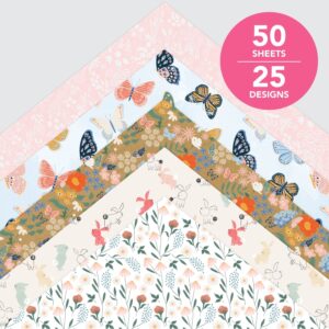 Roobee by Mara Mi Garden Flower Multicolor Scrapbook Paper Pad, 50 Sheets, 25 Designs - Image 3