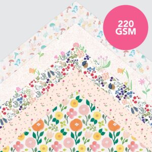 Roobee by Mara Mi Garden Flower Multicolor Scrapbook Paper Pad, 50 Sheets, 25 Designs - Image 5