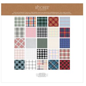 Roobee by Mara Mi Multicolor Traditional Plaid Paper Pad, 50 Sheets, 25 Designs - Image 2