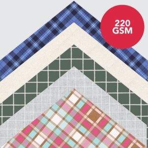 Roobee by Mara Mi Multicolor Traditional Plaid Paper Pad, 50 Sheets, 25 Designs - Image 5
