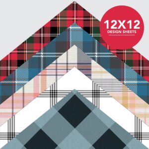 Roobee by Mara Mi Multicolor Traditional Plaid Paper Pad, 50 Sheets, 25 Designs - Image 7