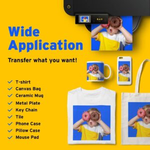 Printers Jack Sublimation Paper Compatible with Epson, Ricoh, and Sawgrass Inkjet Printers 8.3 inches, 1 Layer, (100 Sheets) - Image 3