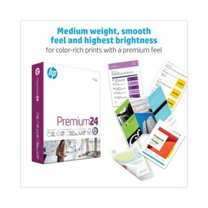 HP Premium24 Paper, 24 lb Bond Weight, 8.5 x 11, Ultra White, 500 Sheets/Ream, 5 Reams/Carton - Image 3