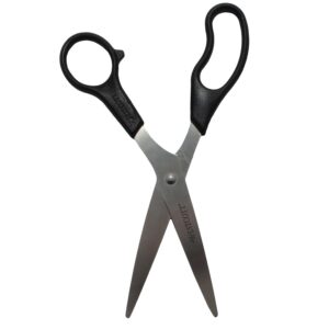 Westcott 8" Straight Kleen Earth Recycled Stainless Steel Scissor, Black, 3 Pack, High School Level - Image 2