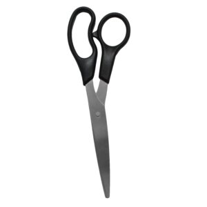 Westcott 8" Straight Kleen Earth Recycled Stainless Steel Scissor, Black, 3 Pack, High School Level - Image 3