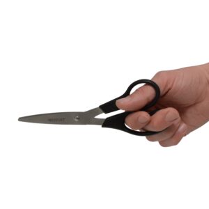 Westcott 8" Straight Kleen Earth Recycled Stainless Steel Scissor, Black, 3 Pack, High School Level - Image 4