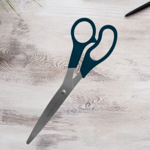 Westcott 8" Straight Kleen Earth Recycled Stainless Steel Scissor, Black, 3 Pack, High School Level - Image 11