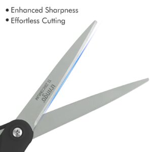 LIVINGO 8" Office Scissors Sharp Blades Titanium Office Home Crafts Cutting Paper, 3 Pack, Assorted - Image 3