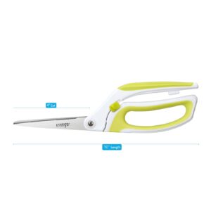 LIVINGO Fabric Spring Scissors, Professional Stainless Steel Heavy Duty Shears for Home Craft Sewing, 10” Red / Black - Image 10