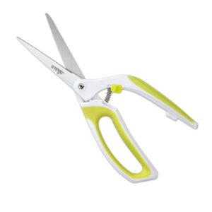 LIVINGO Fabric Spring Scissors, Professional Stainless Steel Heavy Duty Shears for Home Craft Sewing, 10” Red / Black - Image 12