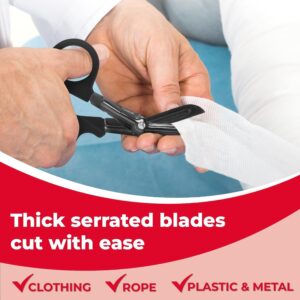 Ever Ready First Aid Autoclavable Titanium Bonded Bandage Shears 7 1/4" Bent - Olive Drab Green - 1 Pack - Image 9