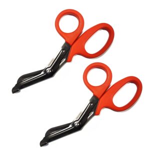 Ever Ready First Aid Autoclavable Titanium Bonded Bandage Shears 7 1/4" Bent - Olive Drab Green - 1 Pack - Image 11