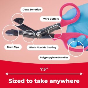 Ever Ready First Aid Autoclavable Titanium Bonded Bandage Shears 7 1/4" Bent - Olive Drab Green - 1 Pack - Image 18