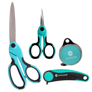 SINGER ProSeries Sewing Tool Kit, Includes Scissors, Tracing Wheel, Tape Measure, and Pins in Jar with Pin Cushion, 4 Pieces - Image 6