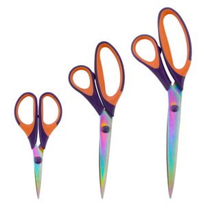 JubileeYarn Titanium Softgrip Scissors Set for Sewing, Arts, Crafts, Office - 1 Set of 3 - Pink - Image 20