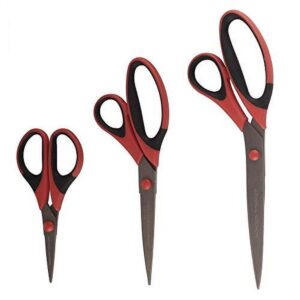 JubileeYarn Titanium Softgrip Scissors Set for Sewing, Arts, Crafts, Office - 1 Set of 3 - Pink - Image 40