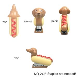 YOBRO Mini Stapler Novelty Hotdog Desktop Stapler with 1000PCS Staples 12 Sheets Capacity Stationery Animal Stapler for Home Office Gift - Image 3