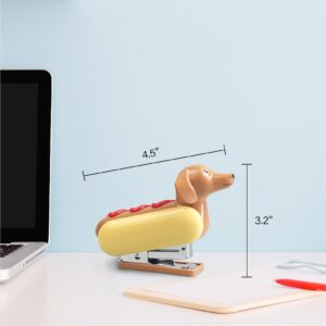 YOBRO Mini Stapler Novelty Hotdog Desktop Stapler with 1000PCS Staples 12 Sheets Capacity Stationery Animal Stapler for Home Office Gift - Image 4