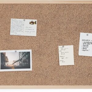 U Brands Cork Bulletin Board, 23 x 35 Inches, Light Birch Wood Frame - Image 3