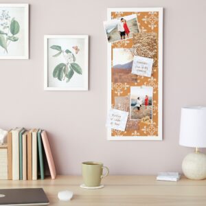 Juvale Cork Bulletin Board - 10 x 24 inch with White Frame, Decorative Rectangle Hanging Pin Board for Office, Bedroom, Home Decor, Message - Image 5