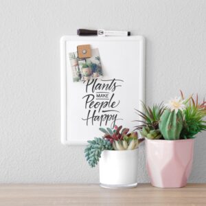 U Brands 8.5" x 11" Contempo Magnetic Dry Erase Whiteboard, White Frame - Image 4