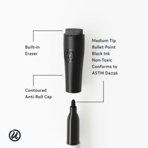 U Brands 8.5" x 11" Contempo Magnetic Dry Erase Whiteboard, White Frame - Image 5