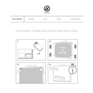 U Brands 8.5" x 11" Contempo Magnetic Dry Erase Whiteboard, White Frame - Image 7