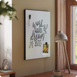 U Brands 23 x 17 in. Magnetic Dry Erase Board, Thin Edge Frame, Includes Magnet, Marker - Image 6