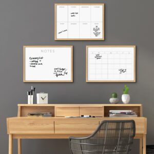 Kate and Laurel Blake Month Framed Printed Glass Dry Erase Board by The Creative Bunch Studio, 18x24 Natural, Monthly Calendar Printed Glass Wall Organizer - Image 7