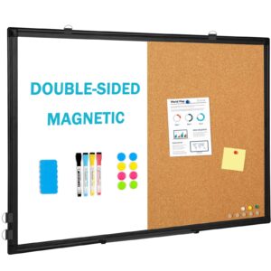Magnetic Whiteboard, Double-Sided White Board Dry Erase Board 24 x 18 Inch, Black Aluminum Frame Wall Mounted Board for Office Home - Image 9
