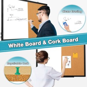 Magnetic Whiteboard, Double-Sided White Board Dry Erase Board 24 x 18 Inch, Black Aluminum Frame Wall Mounted Board for Office Home - Image 10