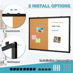 Magnetic Whiteboard, Double-Sided White Board Dry Erase Board 24 x 18 Inch, Black Aluminum Frame Wall Mounted Board for Office Home - Image 11