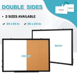 Magnetic Whiteboard, Double-Sided White Board Dry Erase Board 24 x 18 Inch, Black Aluminum Frame Wall Mounted Board for Office Home - Image 12