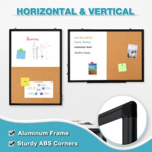 Magnetic Whiteboard, Double-Sided White Board Dry Erase Board 24 x 18 Inch, Black Aluminum Frame Wall Mounted Board for Office Home - Image 13
