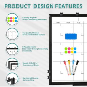 Magnetic Whiteboard, Double-Sided White Board Dry Erase Board 24 x 18 Inch, Black Aluminum Frame Wall Mounted Board for Office Home - Image 20