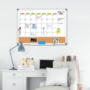 Magnetic Whiteboard, Double-Sided White Board Dry Erase Board 24 x 18 Inch, Black Aluminum Frame Wall Mounted Board for Office Home - Image 30