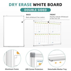 Magnetic Whiteboard, Double-Sided White Board Dry Erase Board 24 x 18 Inch, Black Aluminum Frame Wall Mounted Board for Office Home - Image 33
