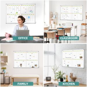 Magnetic Whiteboard, Double-Sided White Board Dry Erase Board 24 x 18 Inch, Black Aluminum Frame Wall Mounted Board for Office Home - Image 34