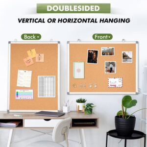 Magnetic Whiteboard, Double-Sided White Board Dry Erase Board 24 x 18 Inch, Black Aluminum Frame Wall Mounted Board for Office Home - Image 41