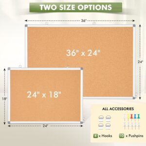 Magnetic Whiteboard, Double-Sided White Board Dry Erase Board 24 x 18 Inch, Black Aluminum Frame Wall Mounted Board for Office Home - Image 42