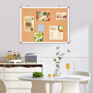 Magnetic Whiteboard, Double-Sided White Board Dry Erase Board 24 x 18 Inch, Black Aluminum Frame Wall Mounted Board for Office Home - Image 45