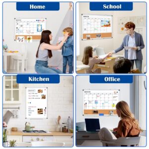 Magnetic Whiteboard, Double-Sided White Board Dry Erase Board 24 x 18 Inch, Black Aluminum Frame Wall Mounted Board for Office Home - Image 49